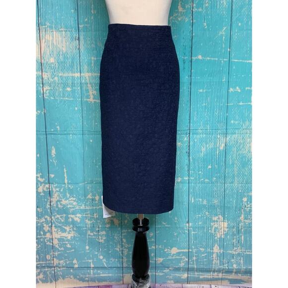 MM. Lafleur The Cobble Hill 2.0 Navy Blue Cotton Jacquard skirt size 1X - Picture 8 of 11